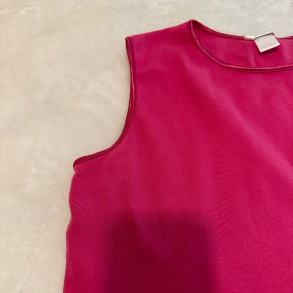 Christopher & Banks Two 100% Cotton Shells - Pink and Pale Green/Yellow Size L - Picture 5 of 9